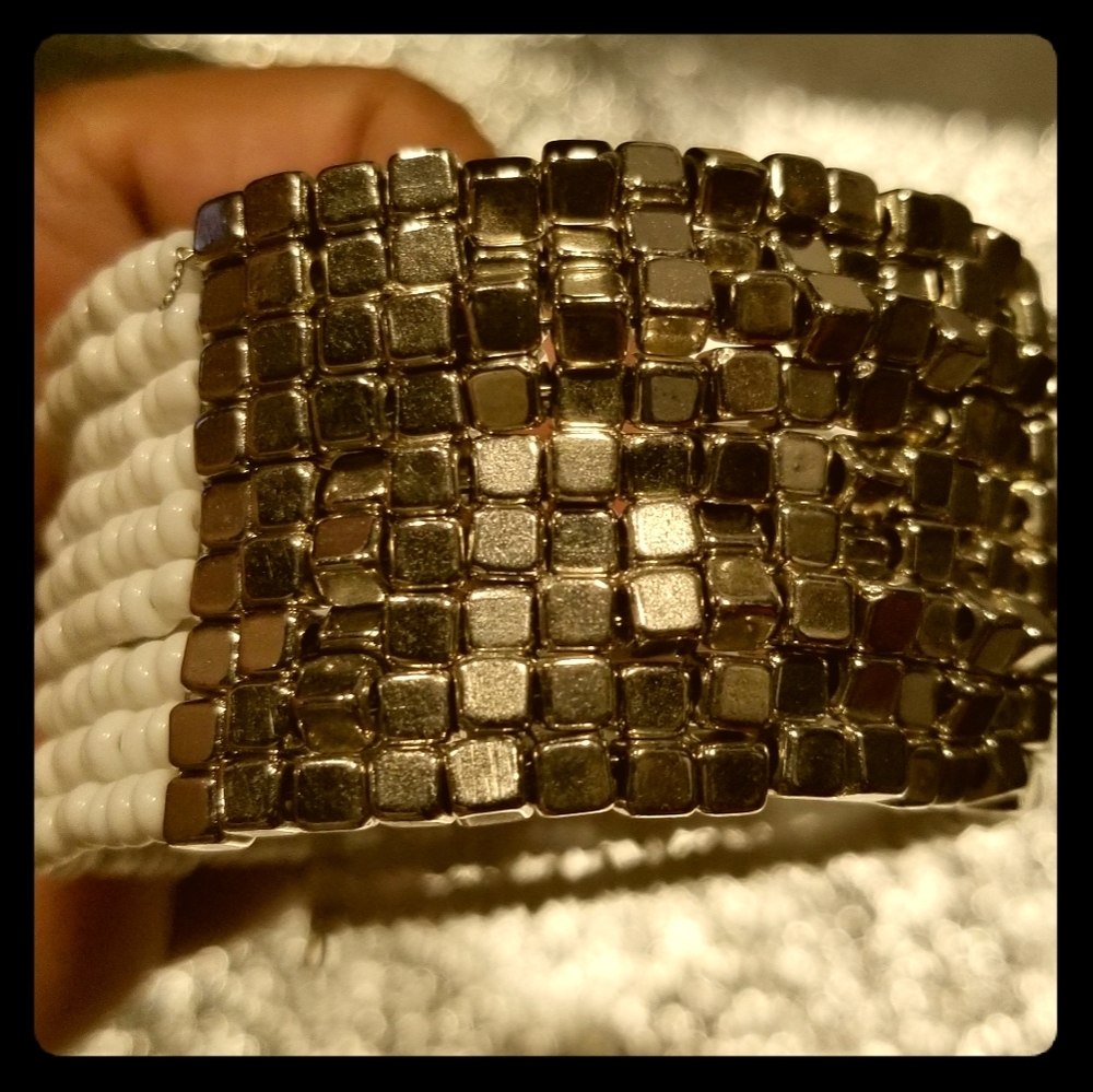 Indonesian Cuff White bracelet